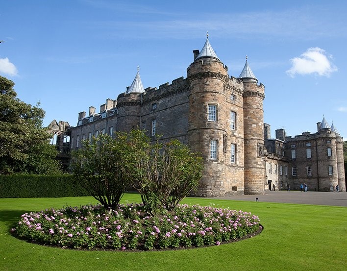 Location shot of Holyrood Palace