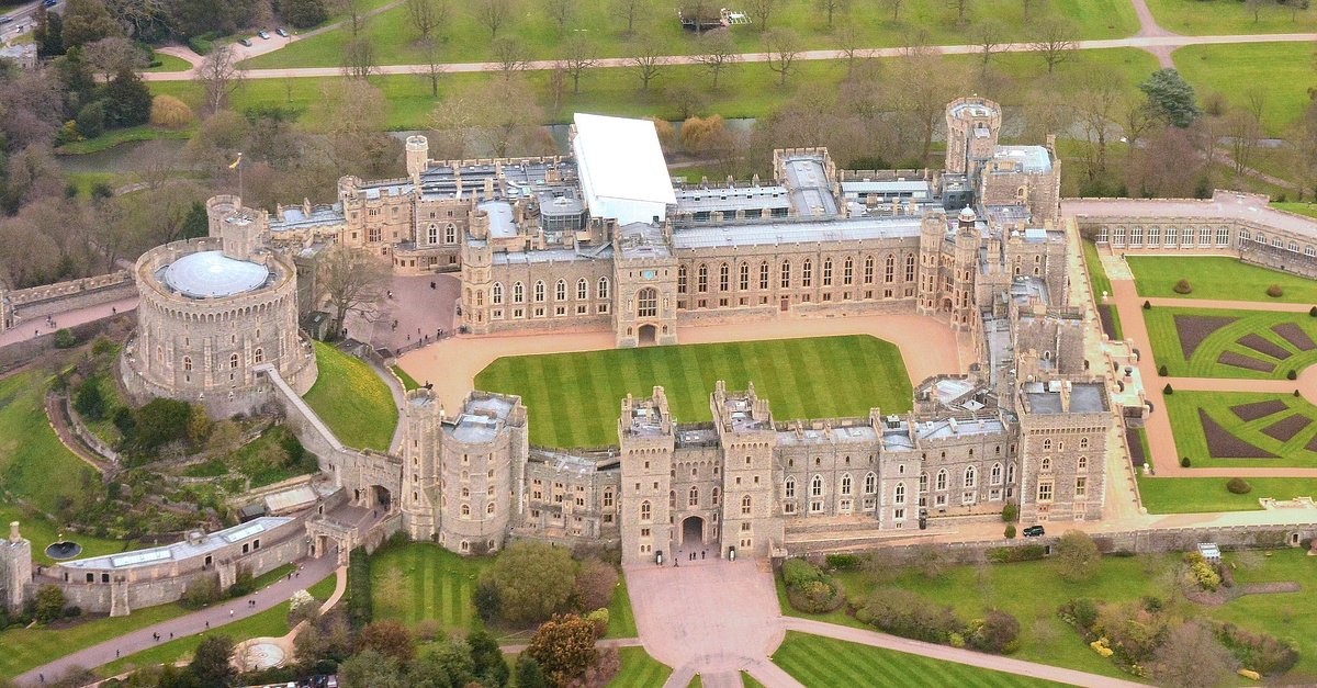 Aerial shot of Windsor Castle